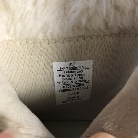 Robeez Baby Girl Boots Faux Fur Suede Size 3 Bow - Picture 9 of 9